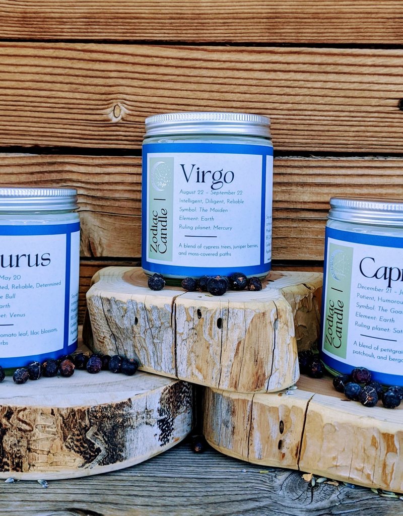 Golden Poppy Herbs Zodiac Candle