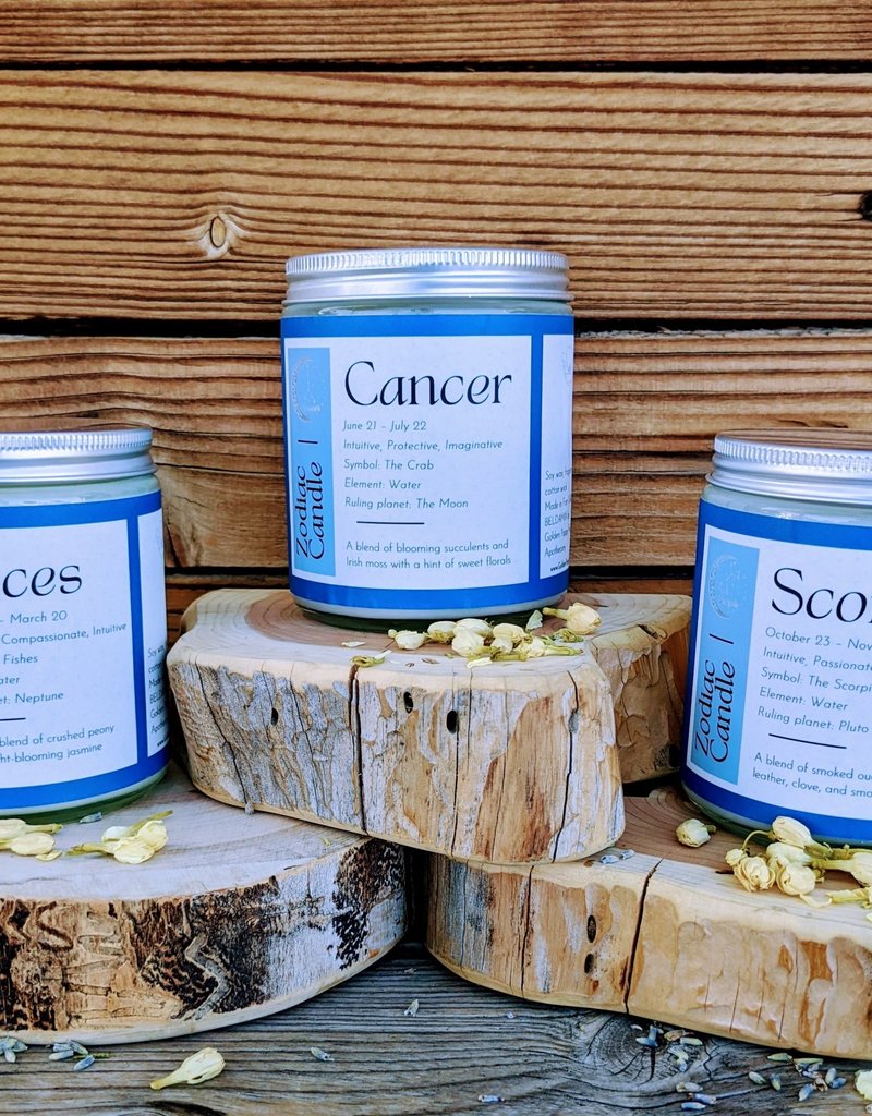 Golden Poppy Herbs Zodiac Candle