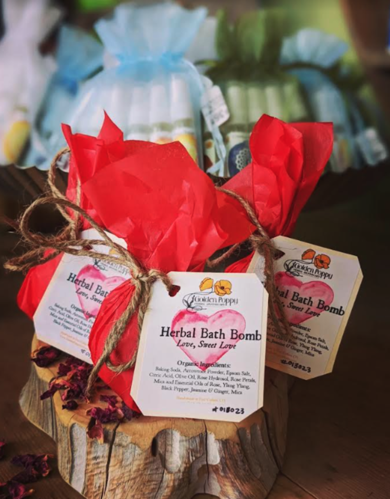 Golden Poppy Herbs Love, Sweet Love Herbal Bath Bomb 2025