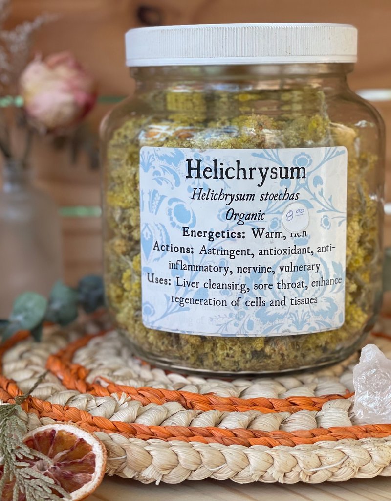 Golden Poppy Herbs Helichrysum flowers, Organic bulk/ oz