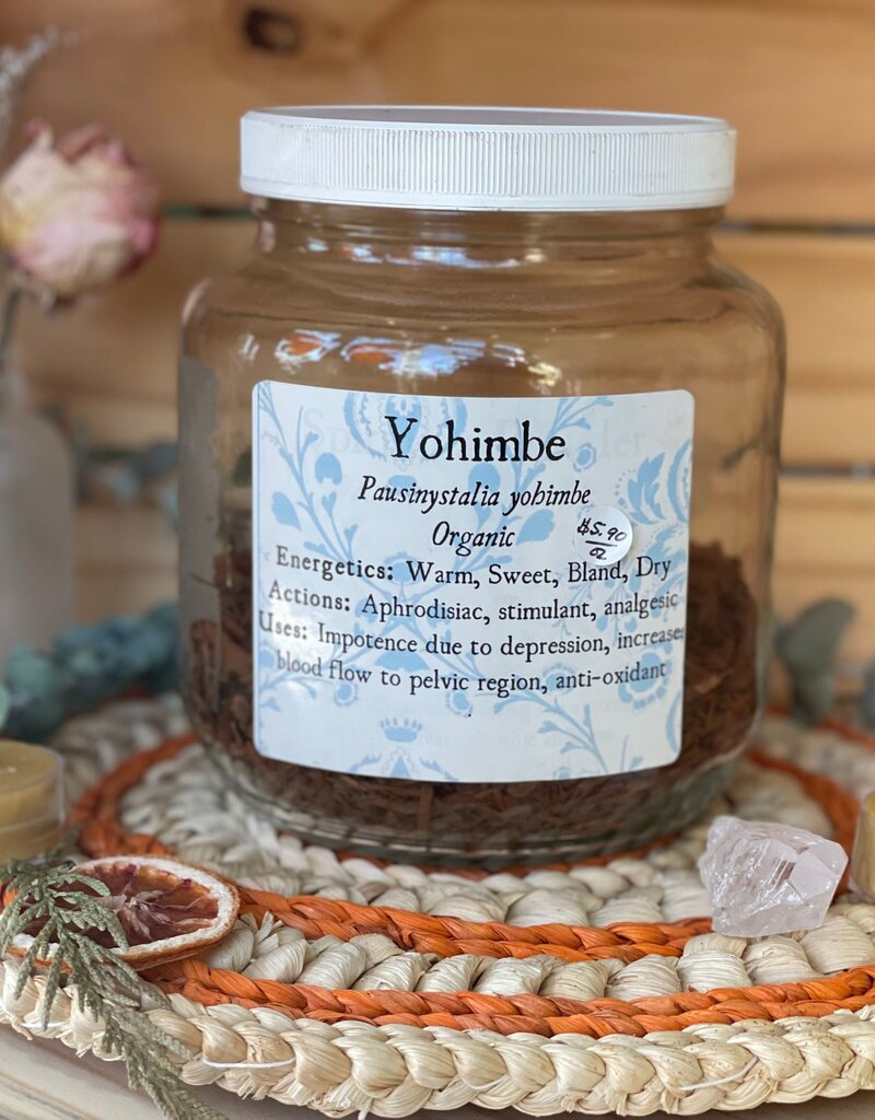 Golden Poppy Herbs Yohimbe Bark, wildcrafted bulk/ oz