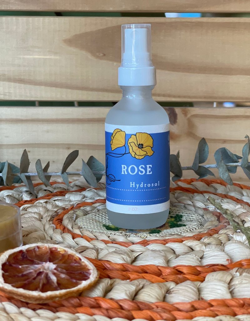 Golden Poppy Herbs Rose Hydrosol, Organic 2oz Mister
