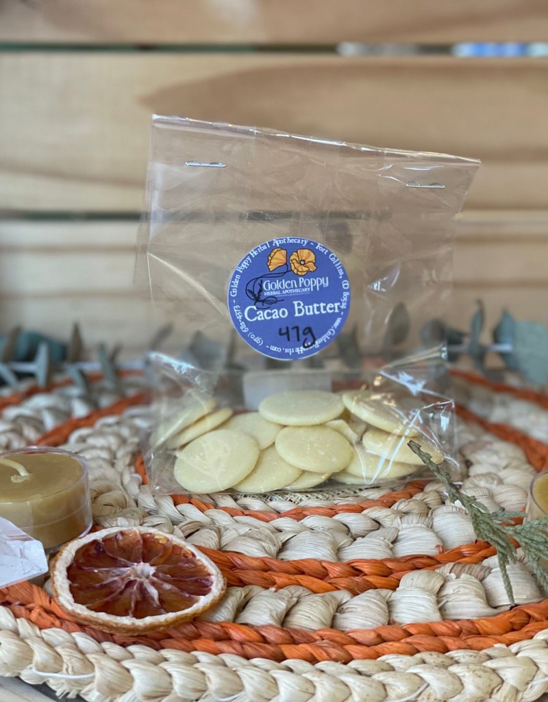 Golden Poppy Herbs Cacao Butter Wafers bulk/oz