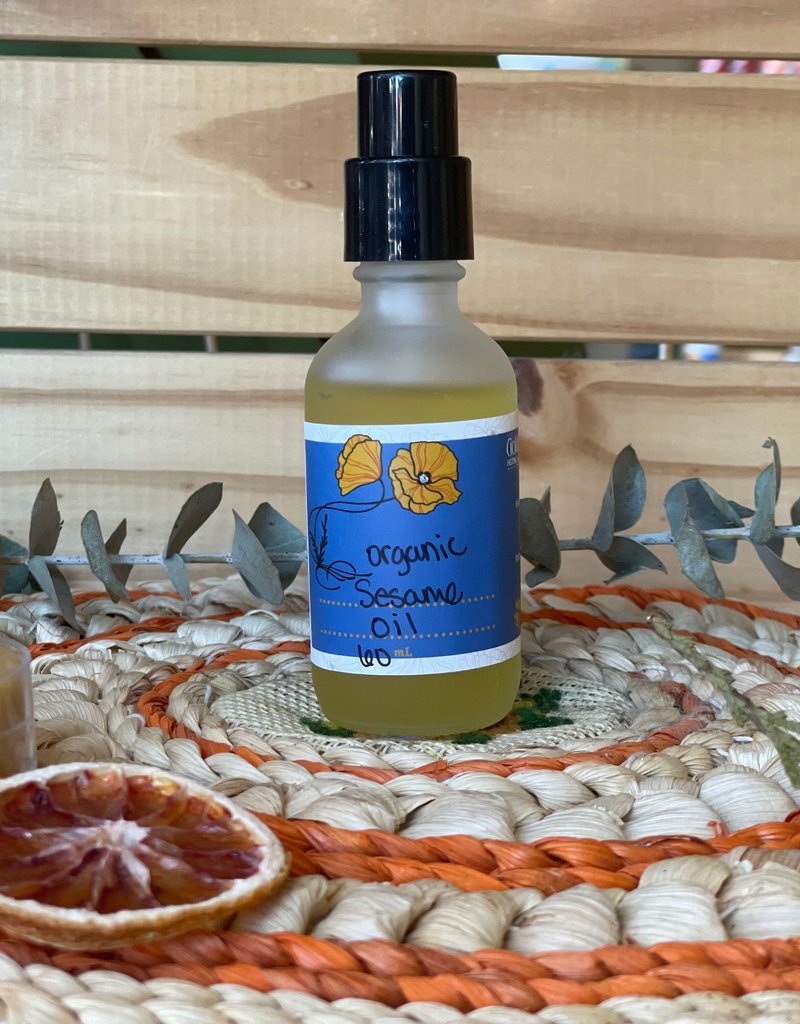Golden Poppy Herbs Sesame Oil, Unrefined, Organic 2oz bottle
