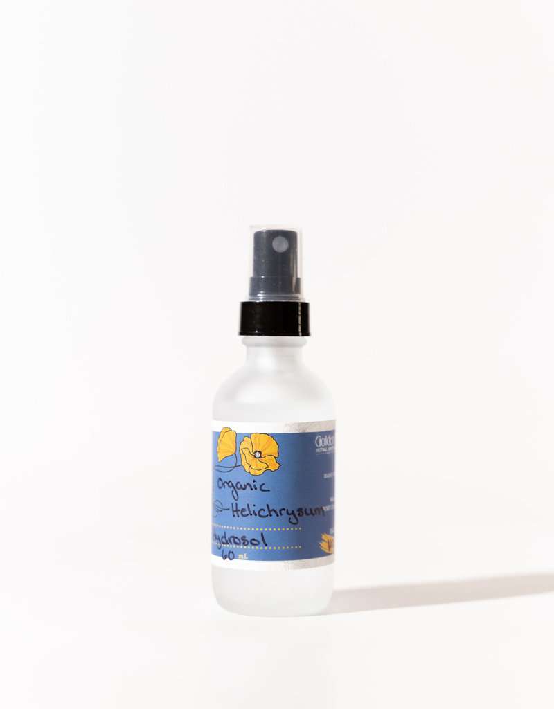 Golden Poppy Herbs Helichrysum Hydrosol, Organic 2oz Mister