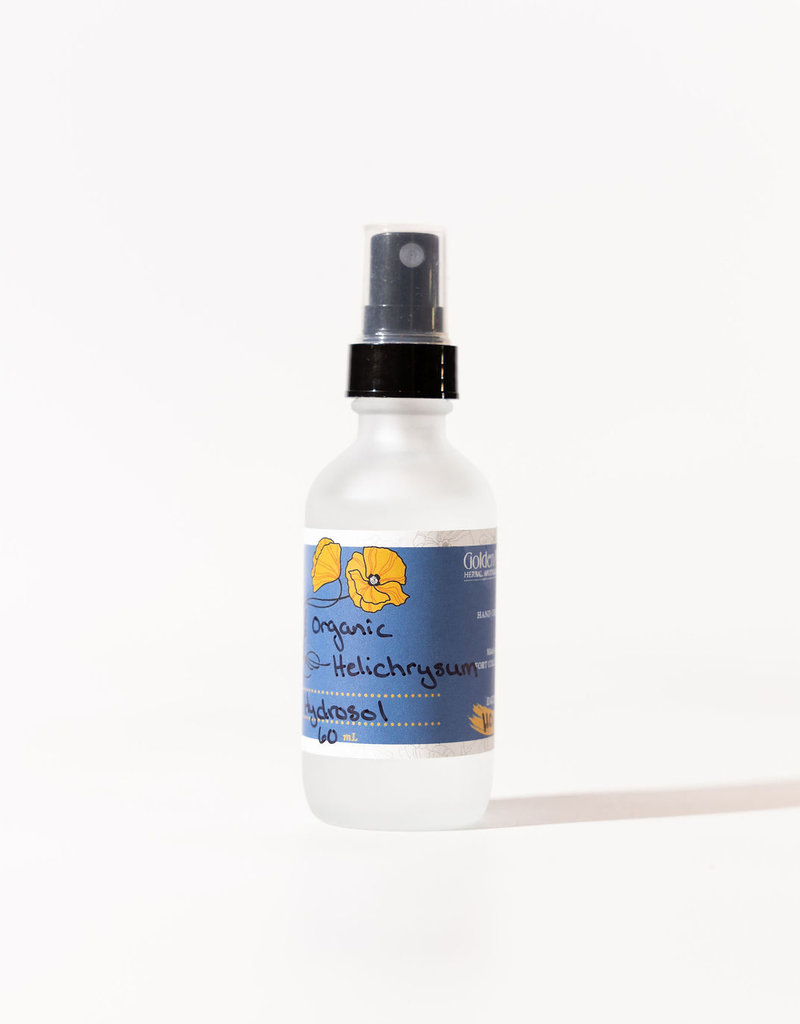 Golden Poppy Herbs Helichrysum Hydrosol, Organic 2oz Mister
