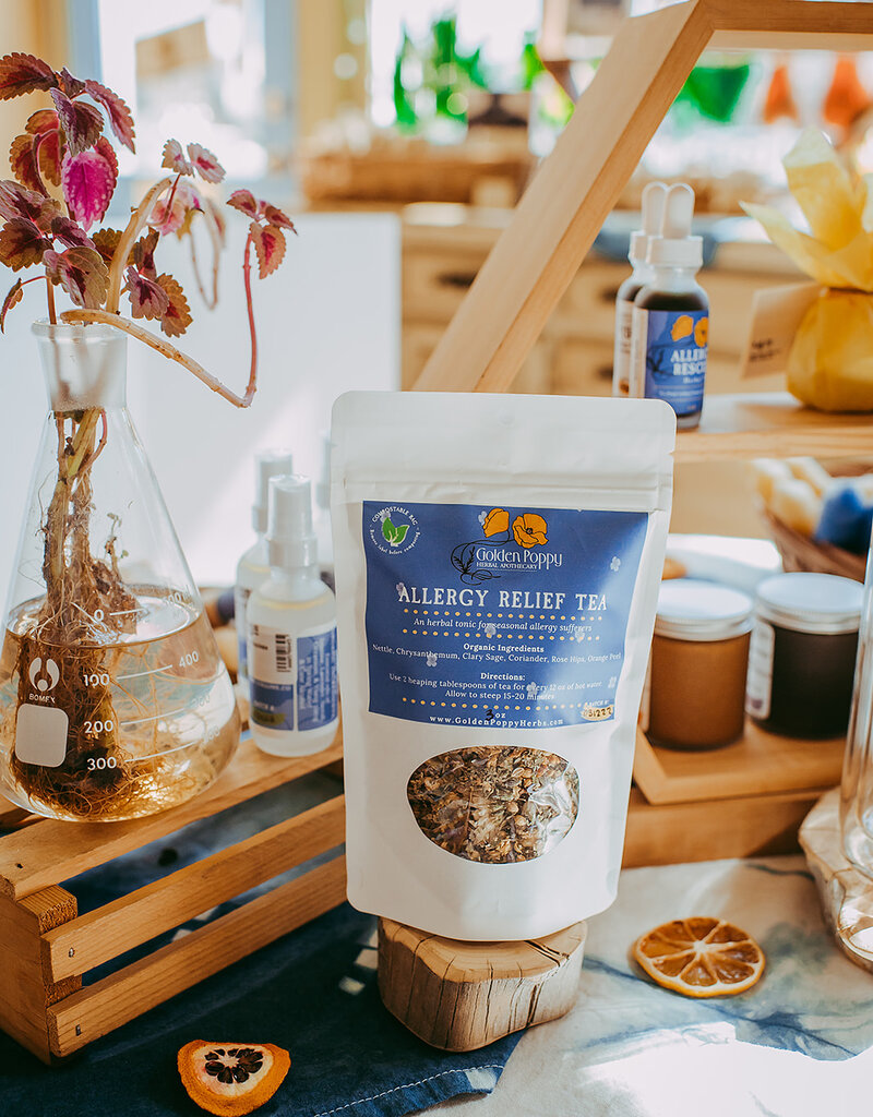 Golden Poppy Herbs Allergy Relief Tea, 14oz Tube (88g)