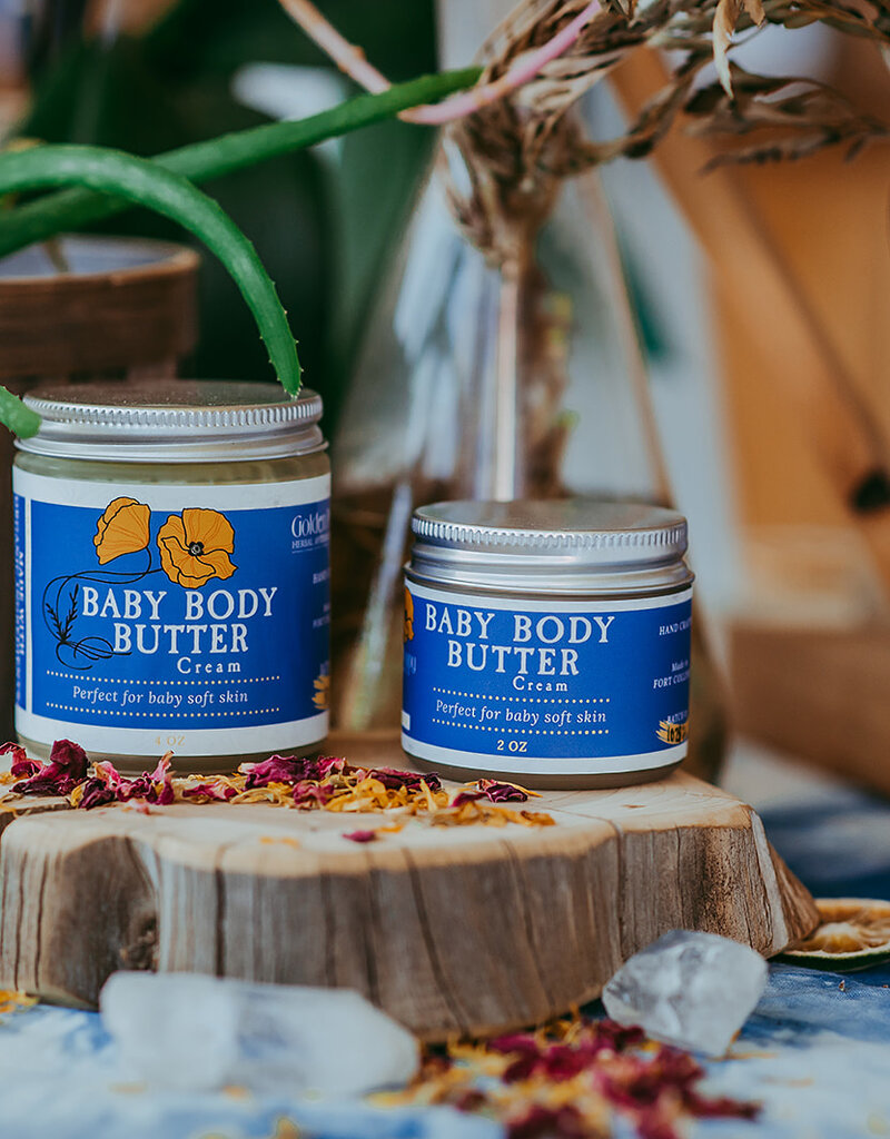 Golden Poppy Herbs Baby Body Butter, 2 oz