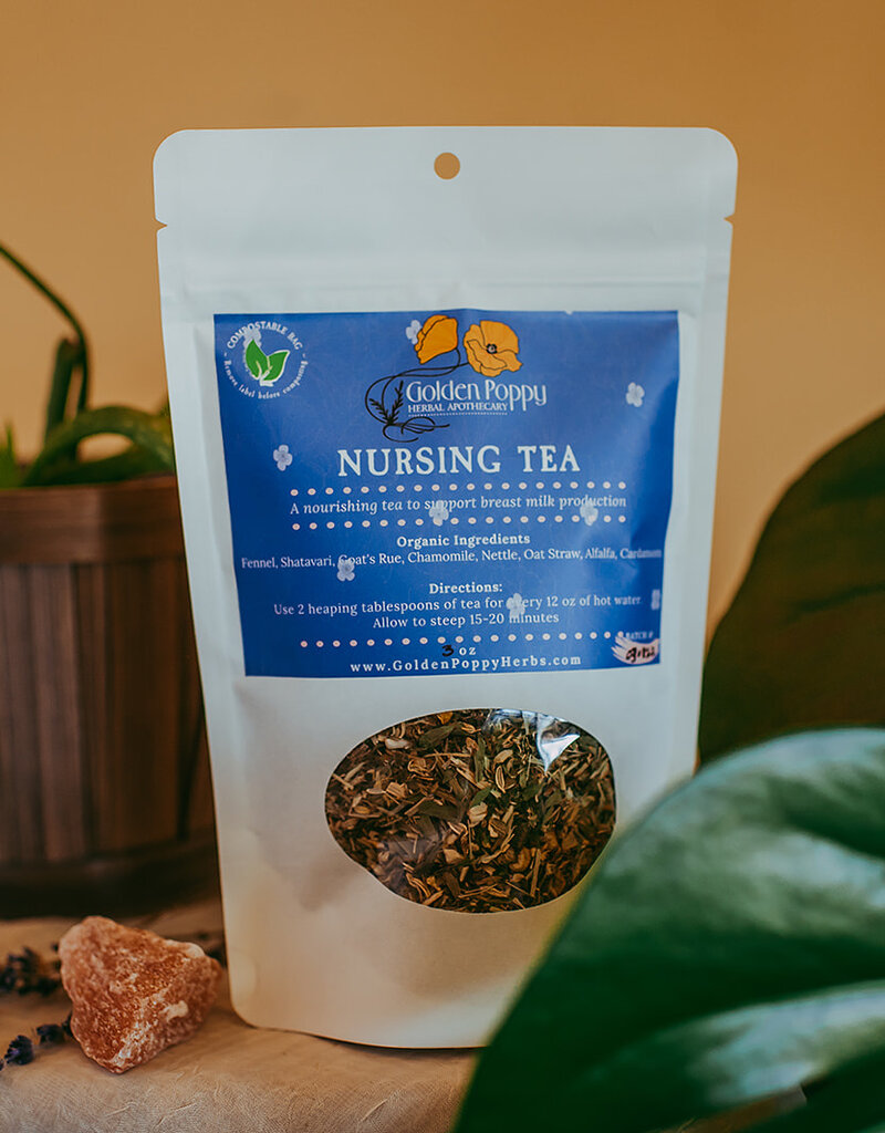 Golden Poppy Herbs Nursing Tea, 20 oz Tube (111g)