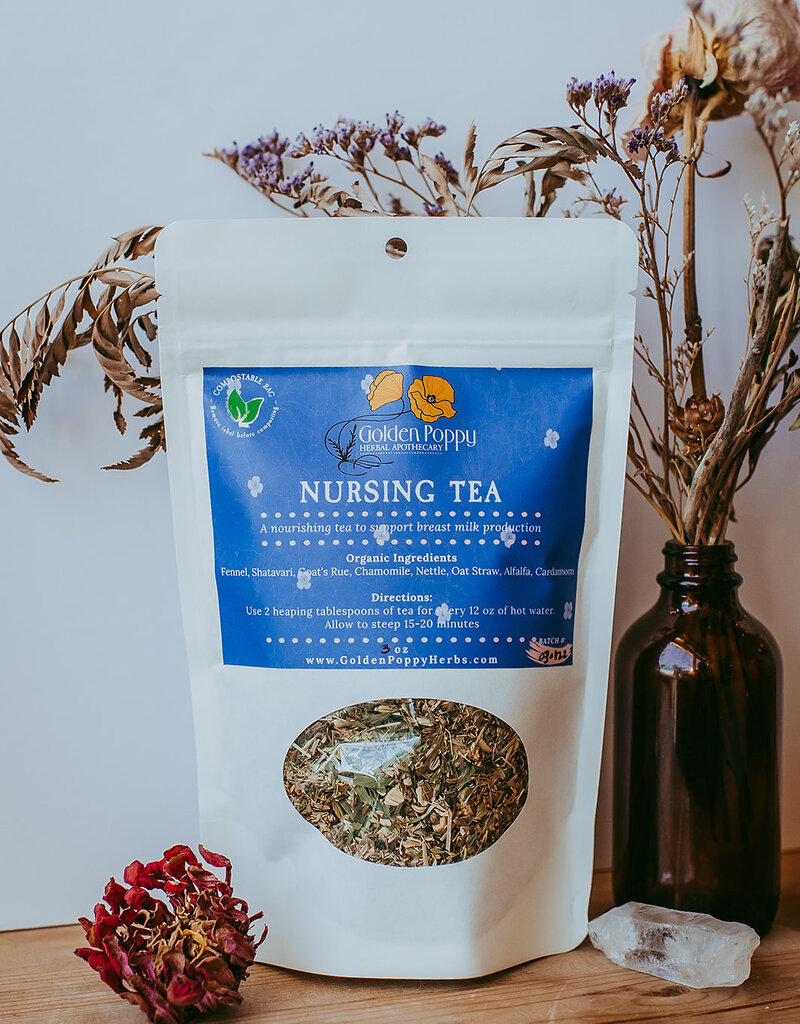 Golden Poppy Herbs Nursing Tea, 20 oz Tube (111g)