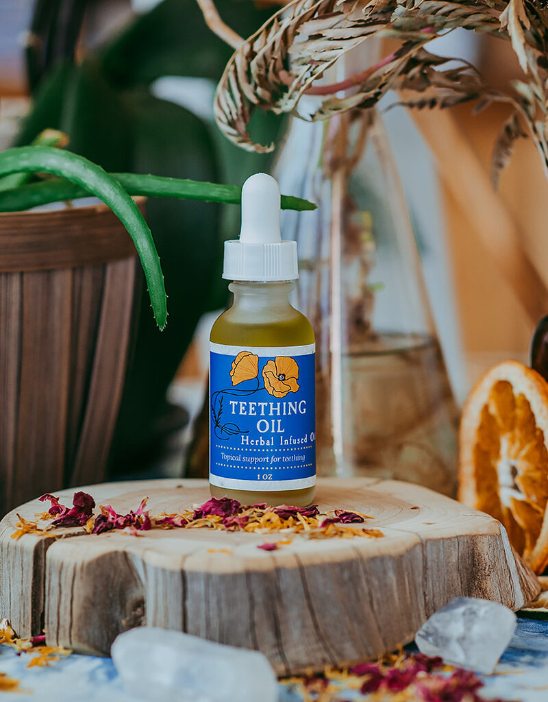 Golden Poppy Herbs Teething Oil 1/2 oz.