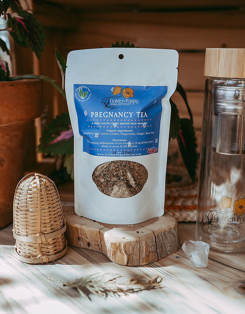 Golden Poppy Herbs Pregnancy Tea, 14 oz Tube (80g)