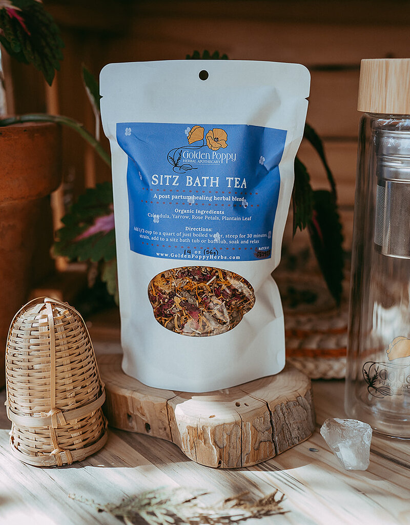 Golden Poppy Herbs Sitz Bath Tea, 20oz Tube (50g)