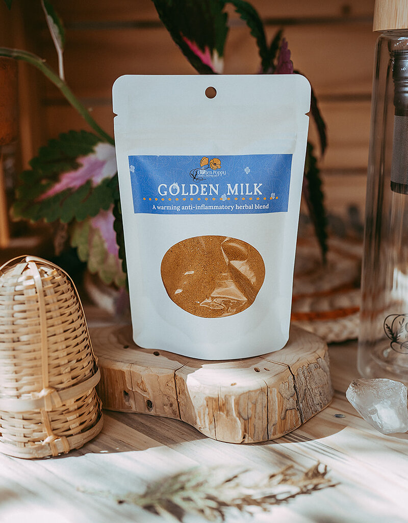 Golden Poppy Herbs Golden Milk Powder, 100 g Tube