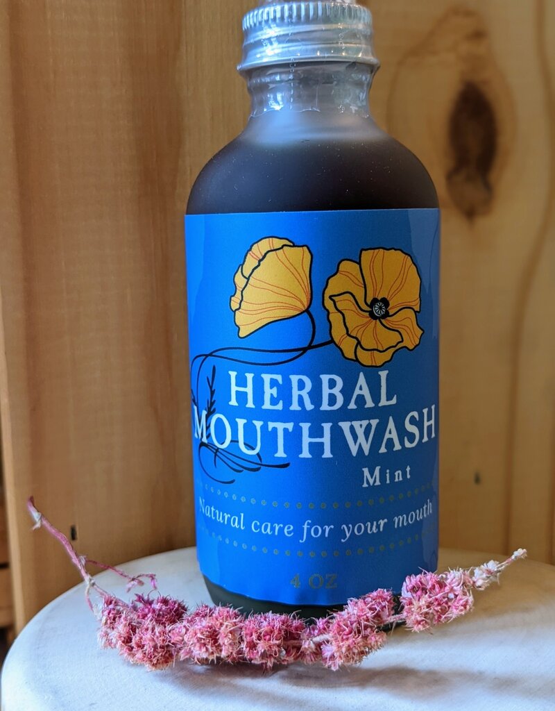 Golden Poppy Herbs Mint Herbal Mouthwash 4oz