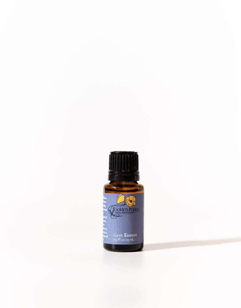 Golden Poppy Herbs Gem Essence Dosage Bottle