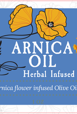 Golden Poppy Herbs Arnica Flower Infused Olive Oil, Wildcrafted, 1oz bottle