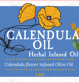 Golden Poppy Herbs Calendula Infused Olive Oil 1 oz bottle