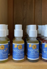 Golden Poppy Herbs Plantain Leaf Infused Olive Oil, Organic, 1oz bottle