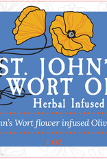 Golden Poppy Herbs Saint (St.) John's Wort Flower Infused Olive Oil, Organic, 1oz bottle