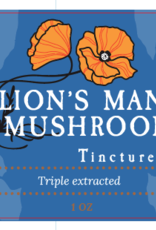 Golden Poppy Herbs Lion's Mane Mushroom Tincture 1 oz, Organic, Triple Extracted