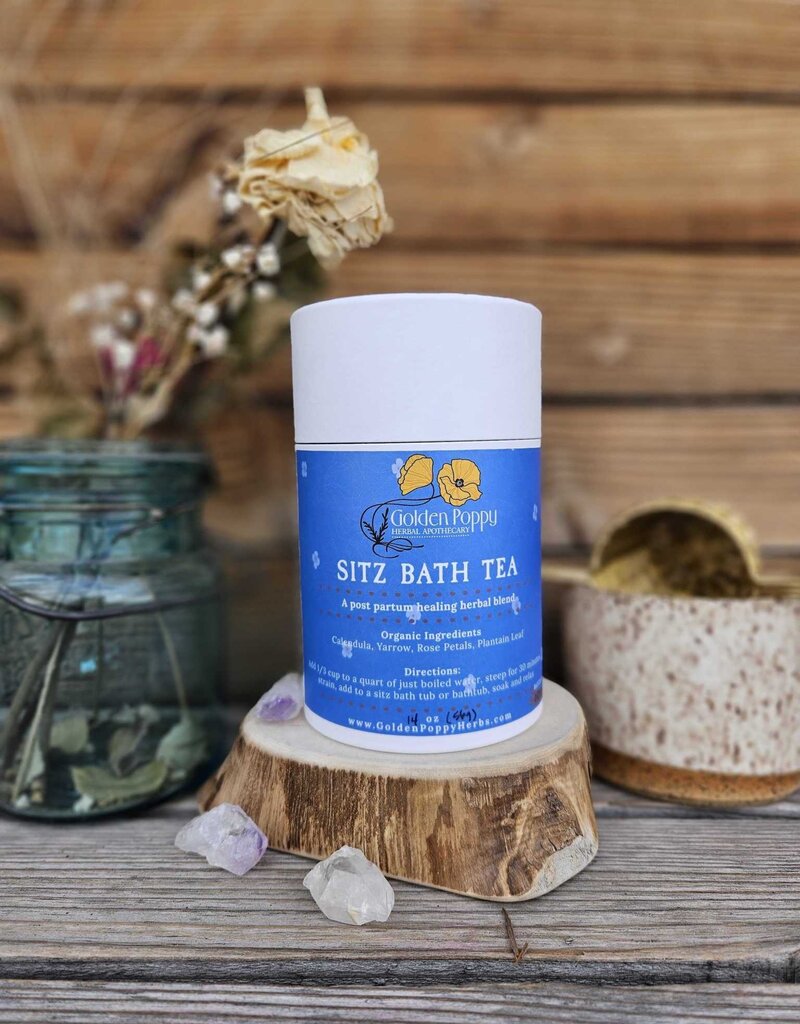 Golden Poppy Herbs Sitz Bath Tea, 14oz Tube (60g)