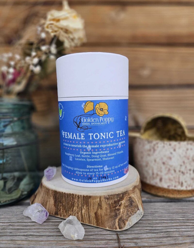 Golden Poppy Herbs Female Tonic Tea, 14 oz Tube (64 g)