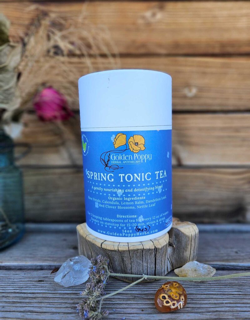Golden Poppy Herbs Spring Tonic Tea, 14oz Tube (36 g)