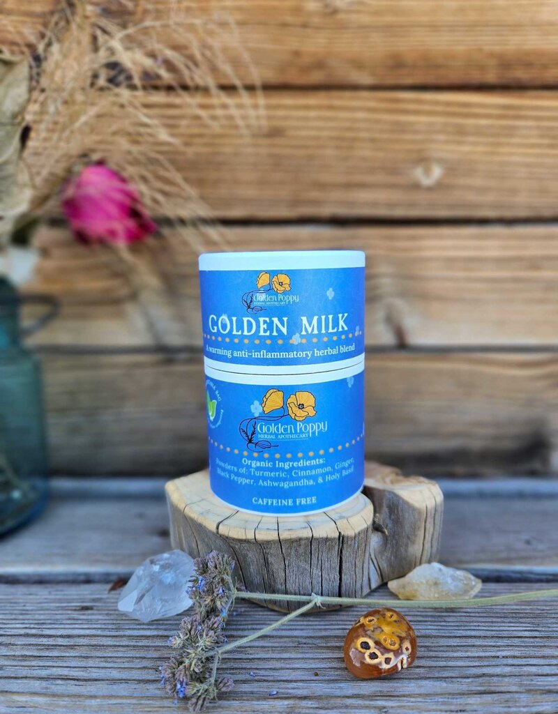 Golden Poppy Herbs Golden Milk Powder, 100 g Tube