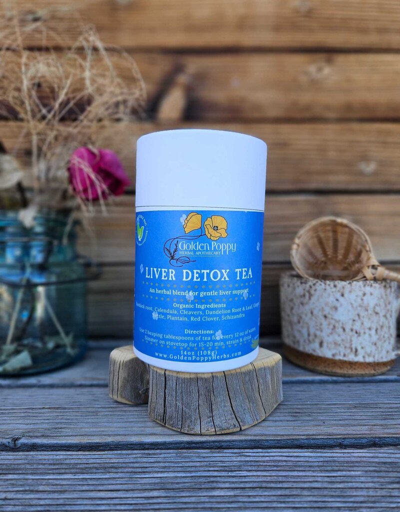 Golden Poppy Herbs Liver Detox Tea, 14oz Tube (108g)