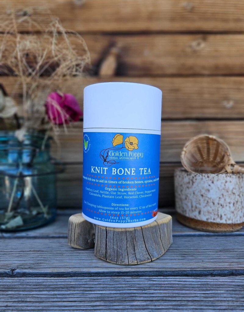 Golden Poppy Herbs Knit Bone Tea, 14oz Tube (54g)