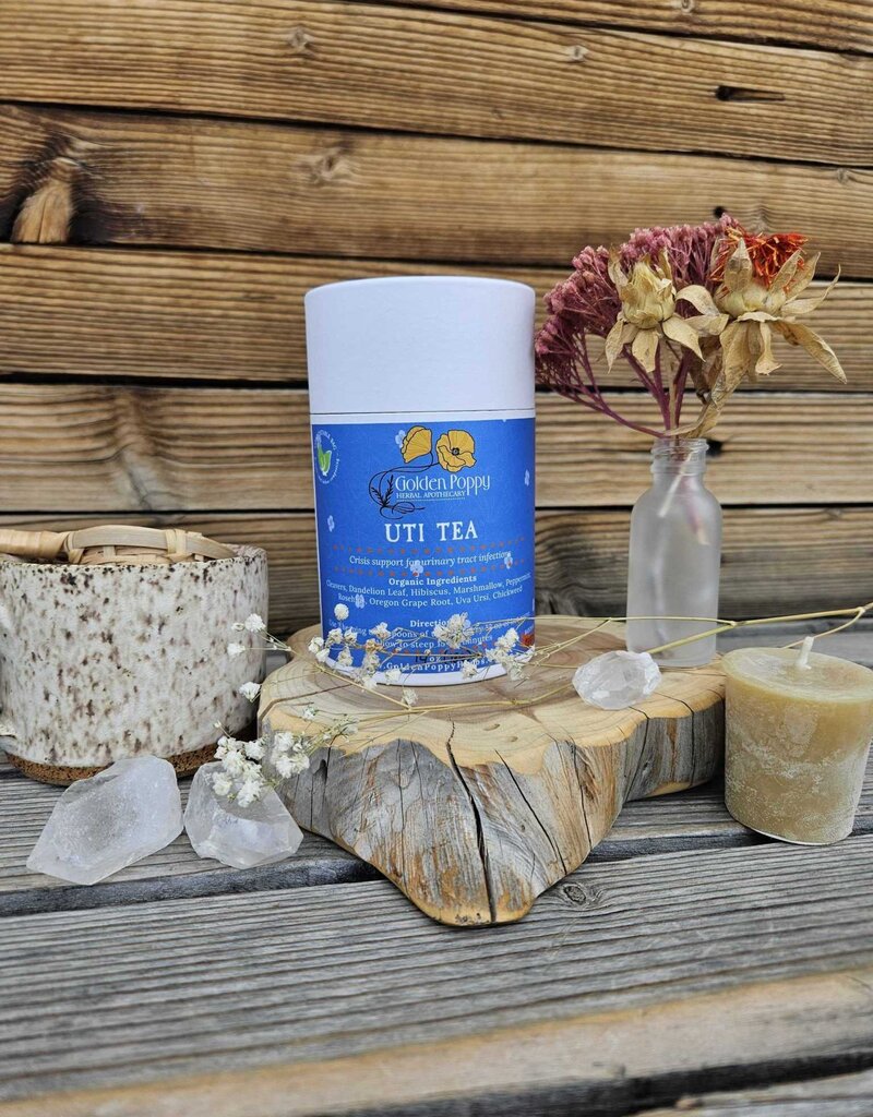 Golden Poppy Herbs UTI Tea, 20oz Tube (112g)