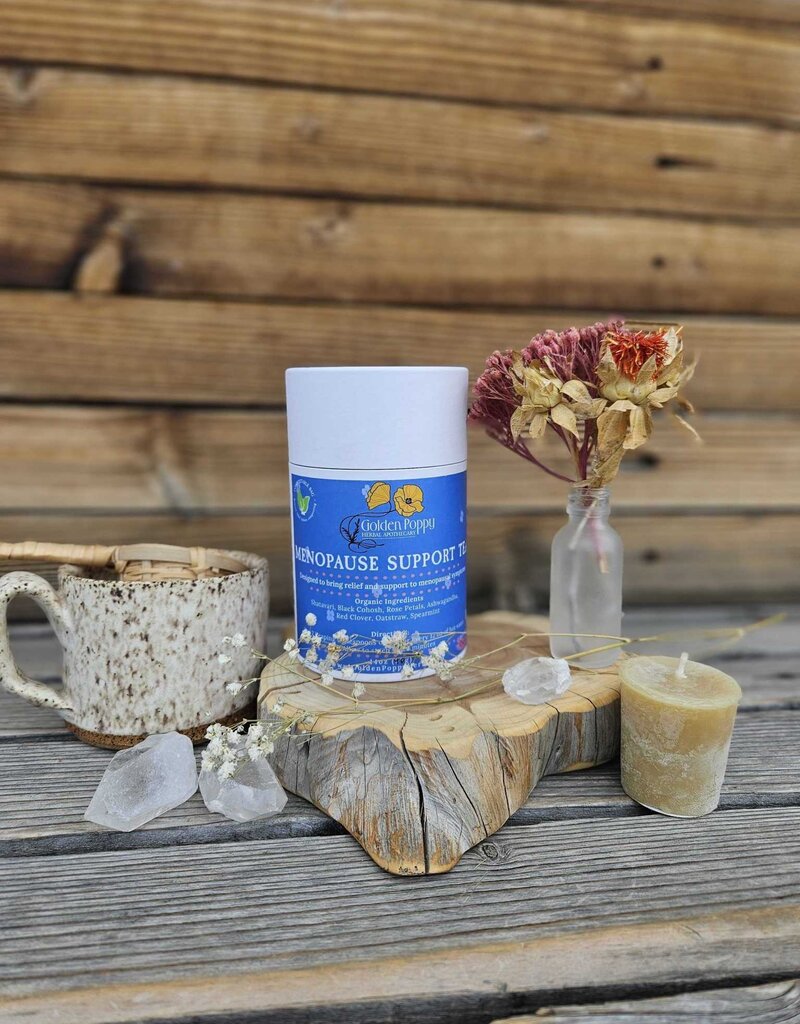 Golden Poppy Herbs Menopause Support Tea, 16oz Tube (85g)