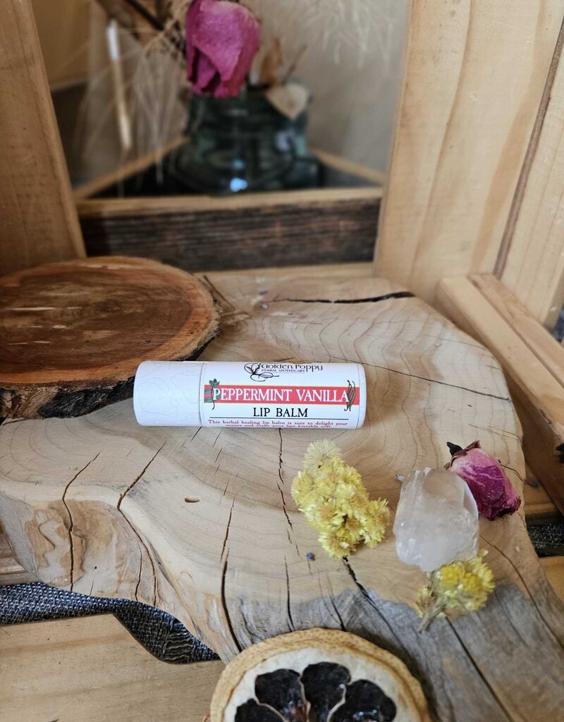Golden Poppy Herbs Peppermint Vanilla Lip Balm