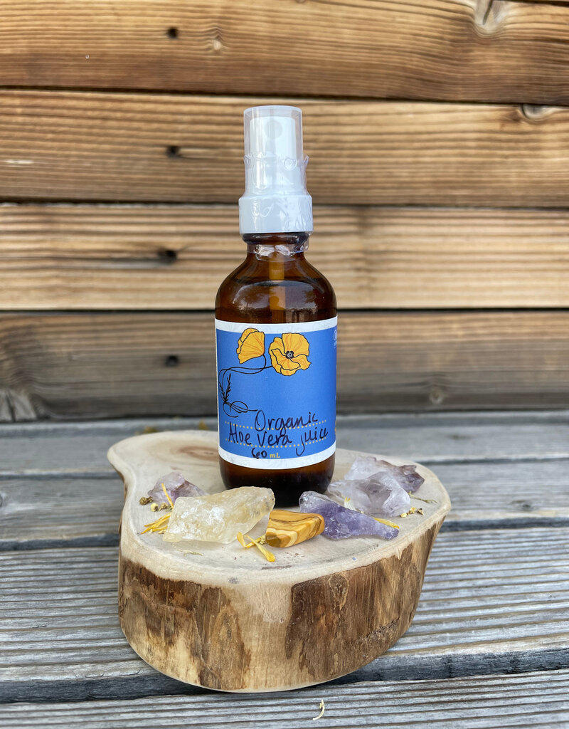 Golden Poppy Herbs Aloe Vera Juice Spray, Organic 2oz