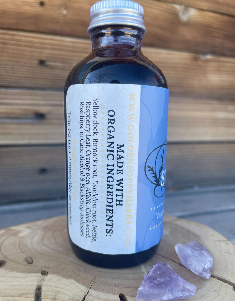 Golden Poppy Herbs Iron Support Tonic Elixir, 4 oz