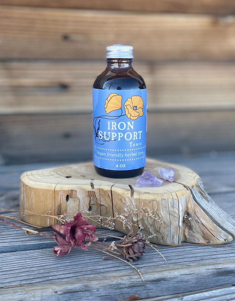 Golden Poppy Herbs Iron Support Tonic Elixir, 4 oz