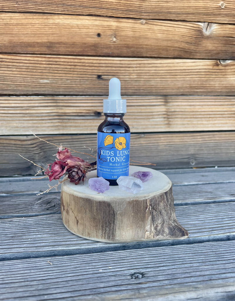 Golden Poppy Herbs Kids Lung Tonic Herbal Glycerite 1 oz