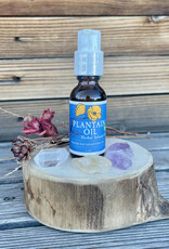 Golden Poppy Herbs Plantain Leaf Infused Olive Oil, Organic, 1oz bottle