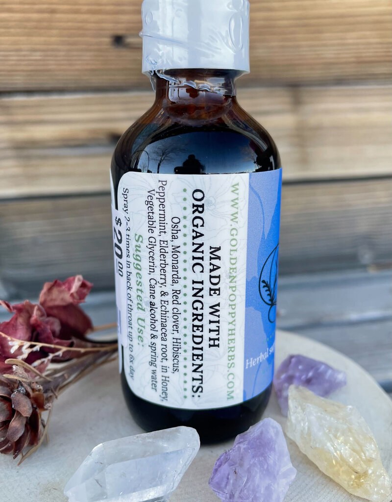 Golden Poppy Herbs Sore Throat Spray, 2 oz