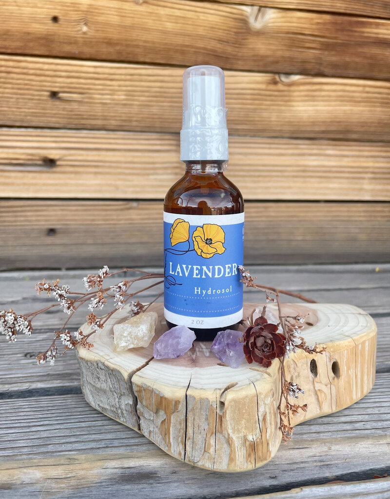 Golden Poppy Herbs Lavender Hydrosol, Organic 2 oz Mister