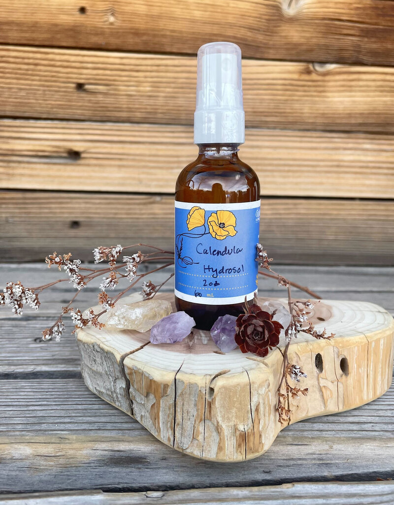 Golden Poppy Herbs Calendula Hydrosol, Organic 2oz Mister