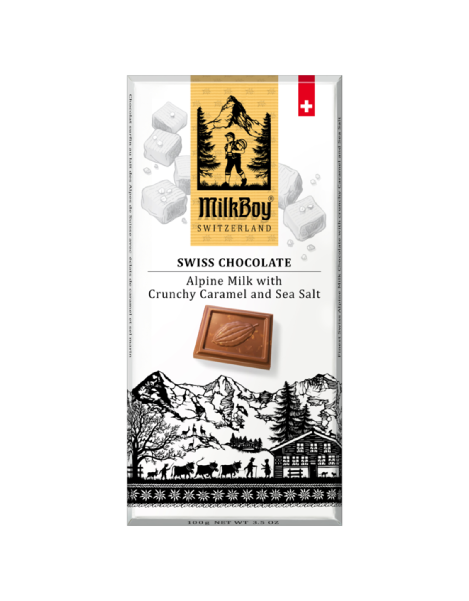 Milk Boy MilkBoy Alpine Milk Chocolate with Crunchy Caramel & Sea Salt, 1.4oz