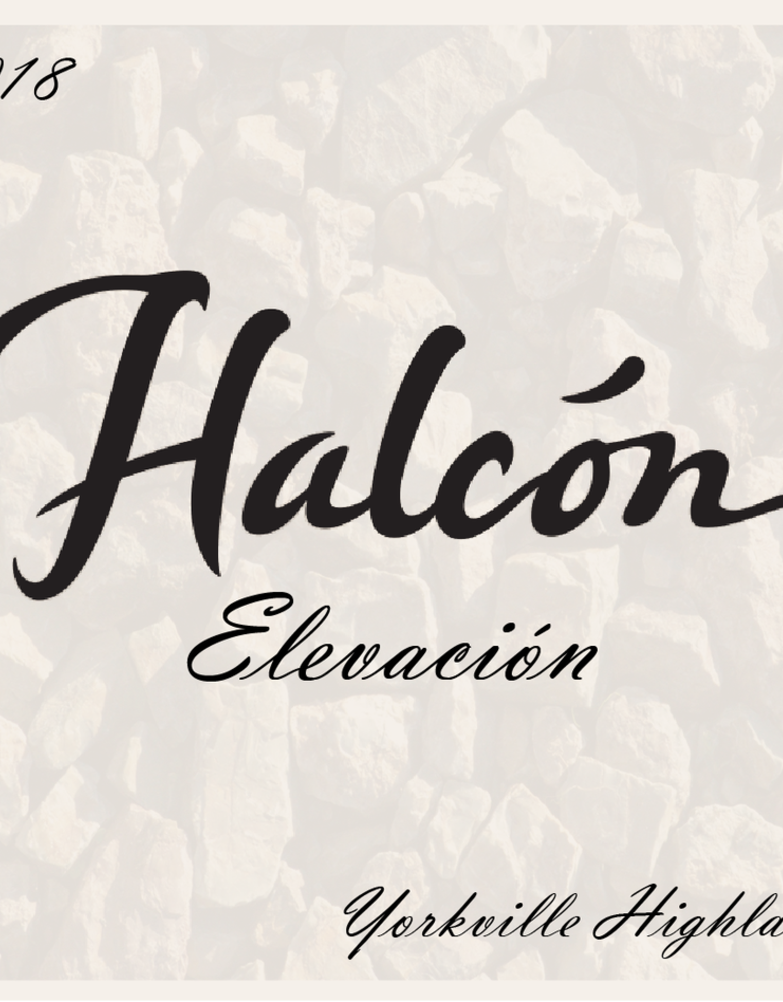 Halcon Halcon Vineyards Elevation Syrah, Yorkville Highlands 2018
