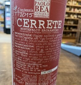 Paolo Bea Sagrantino di Montefalco Secco Vigneto Cerrete 2015