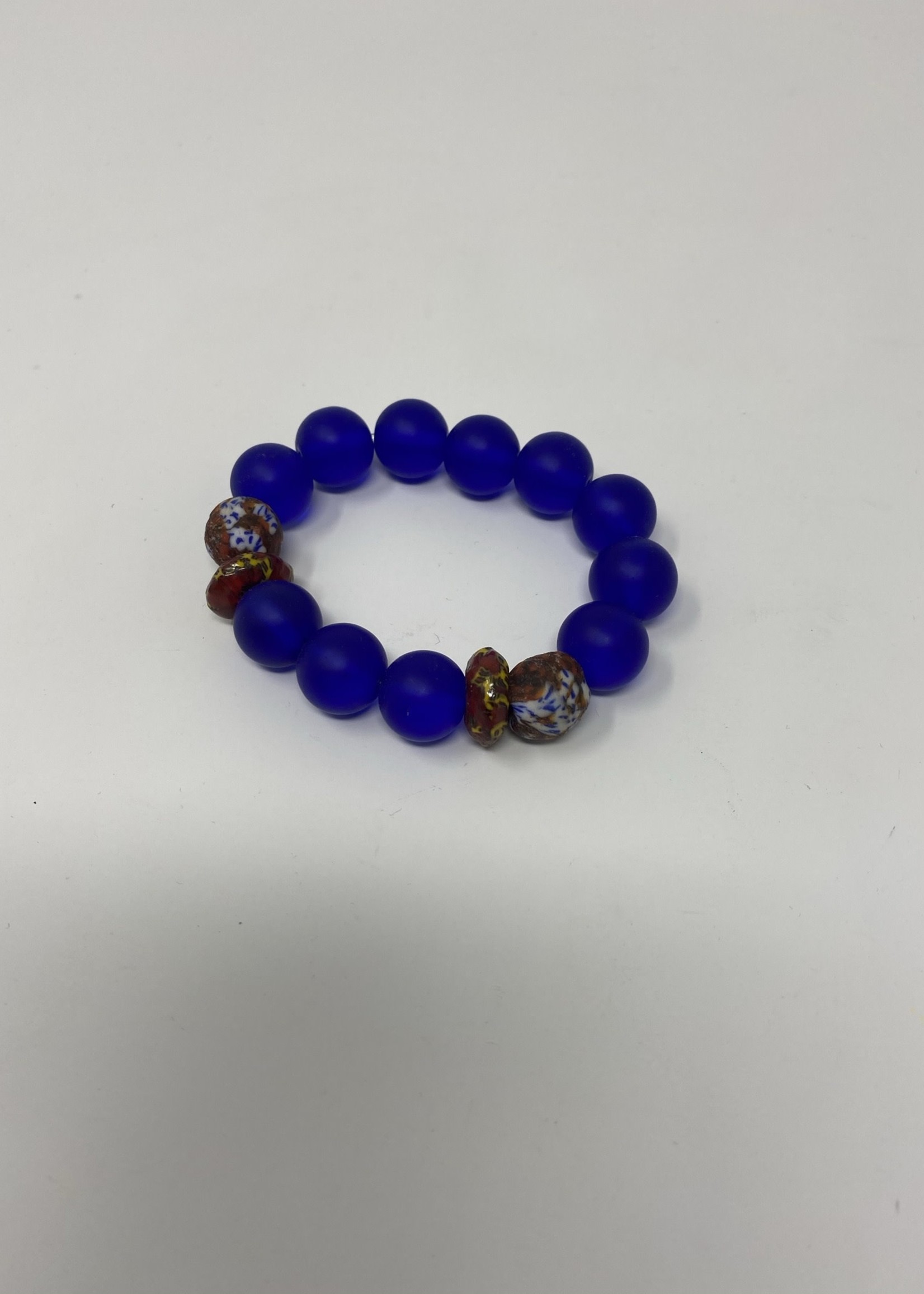 AFRICAN ROUND GLASS BEADS BRACELET