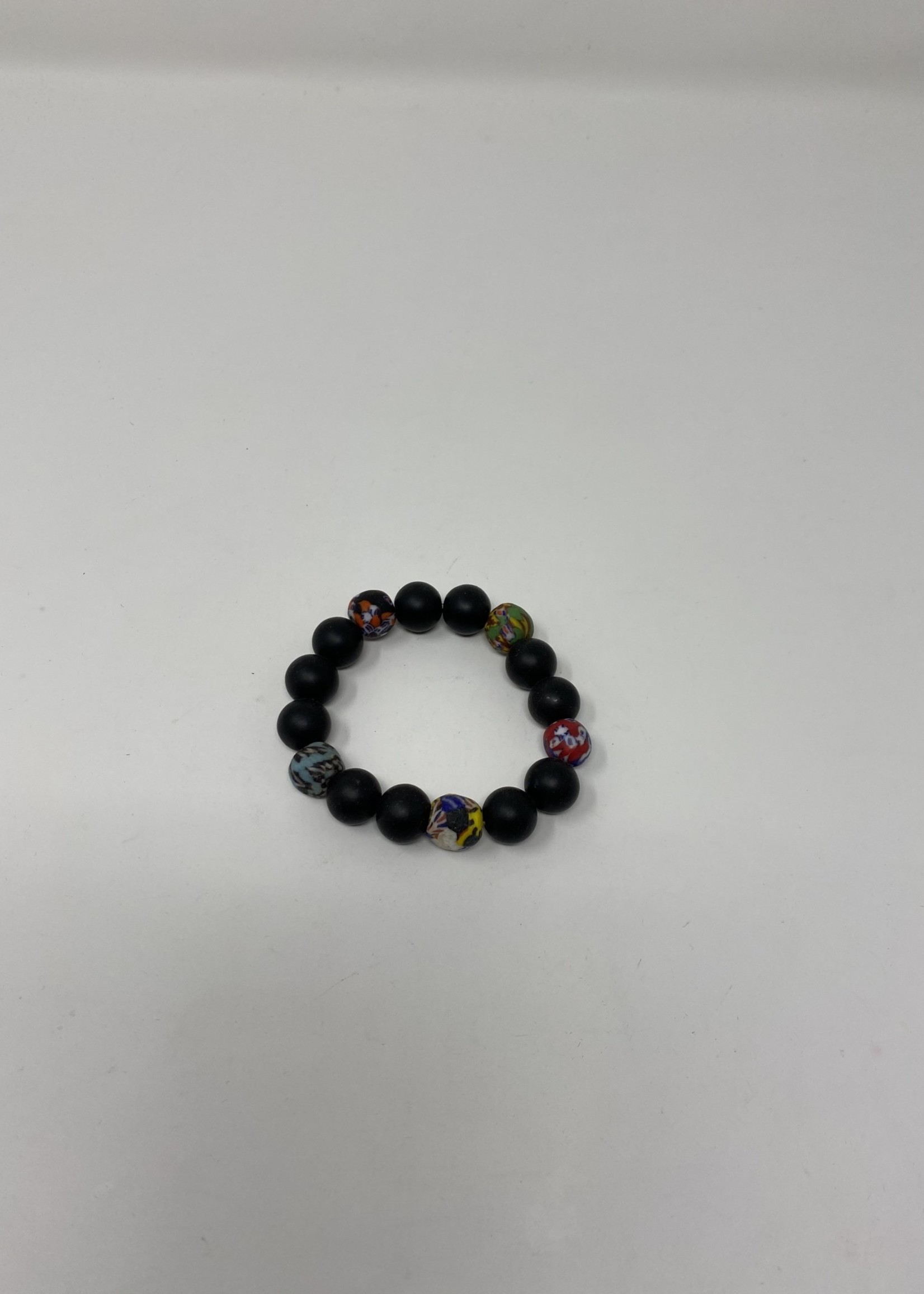 AFRICAN ROUND GLASS BEADS BRACELET