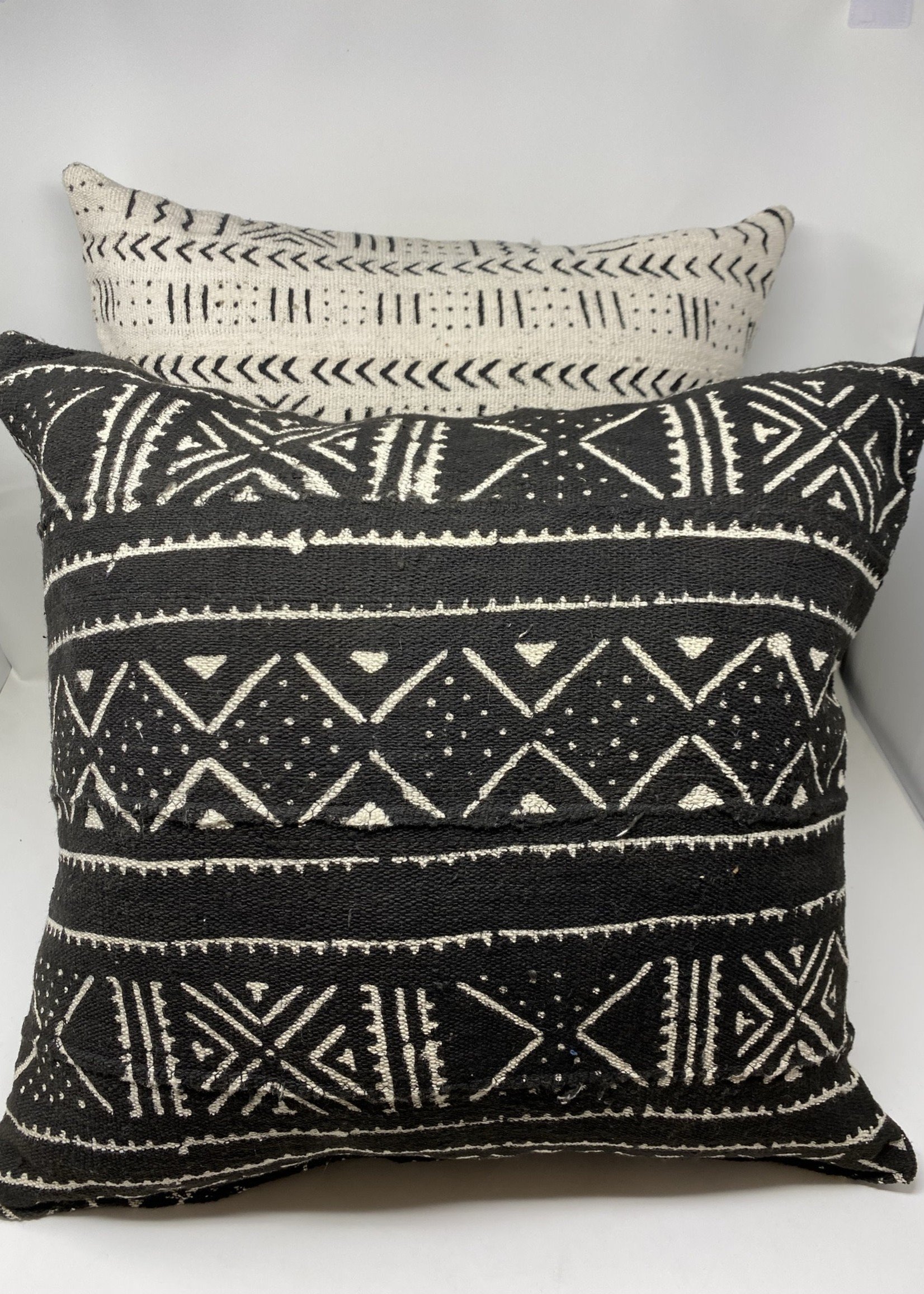 Shop Custom Upholstered Mud Cloth Knife Edge Throw Pillow W