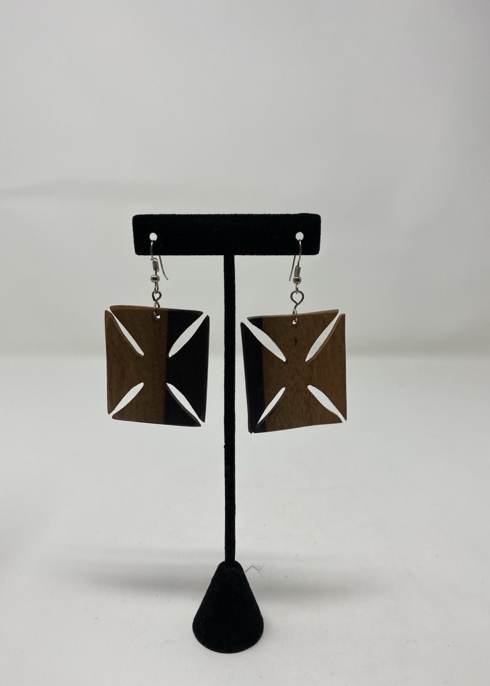 SKC ADINKRA WOODEN EARRINGS