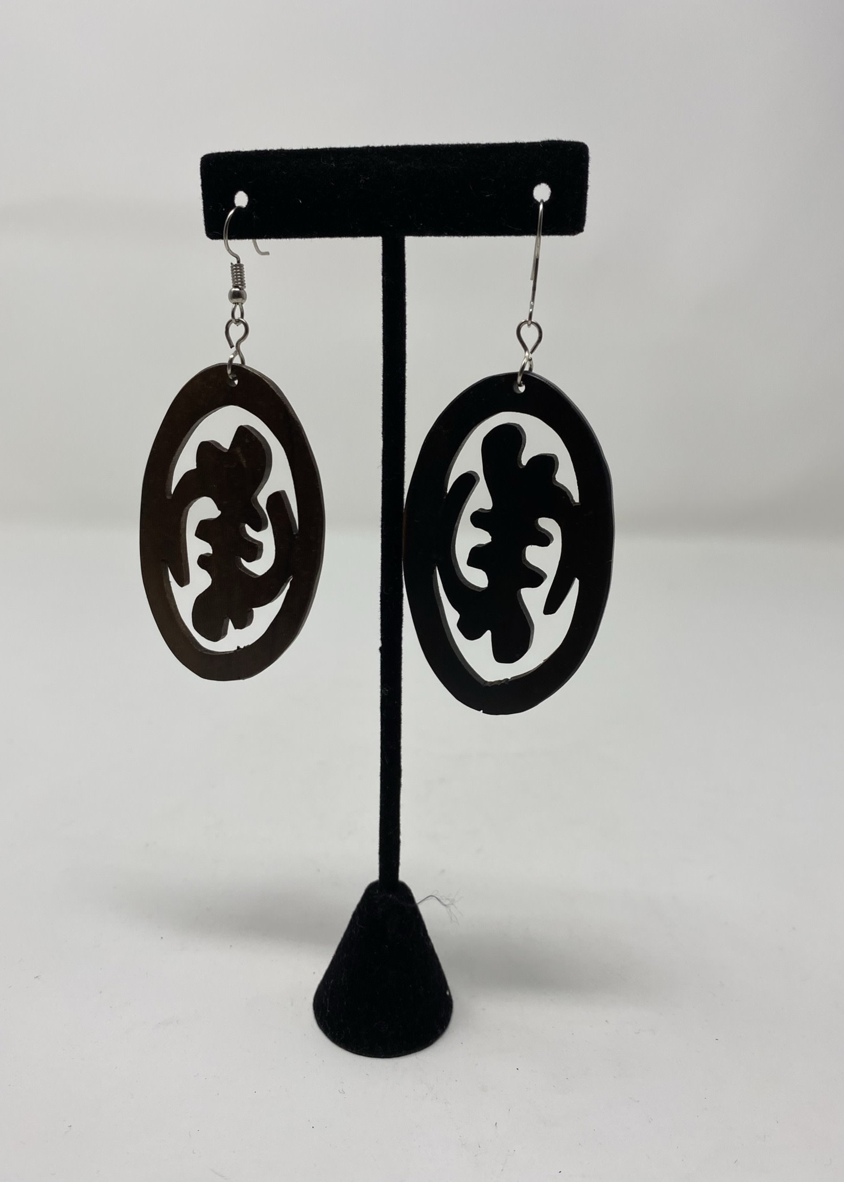 SKC ADINKRA WOODEN EARRINGS